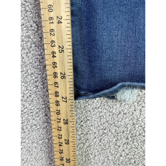 American Eagle Jeans Women’s 14 X-Short Blue Skinny Kick High Rise Distressed - Picture 10 of 12